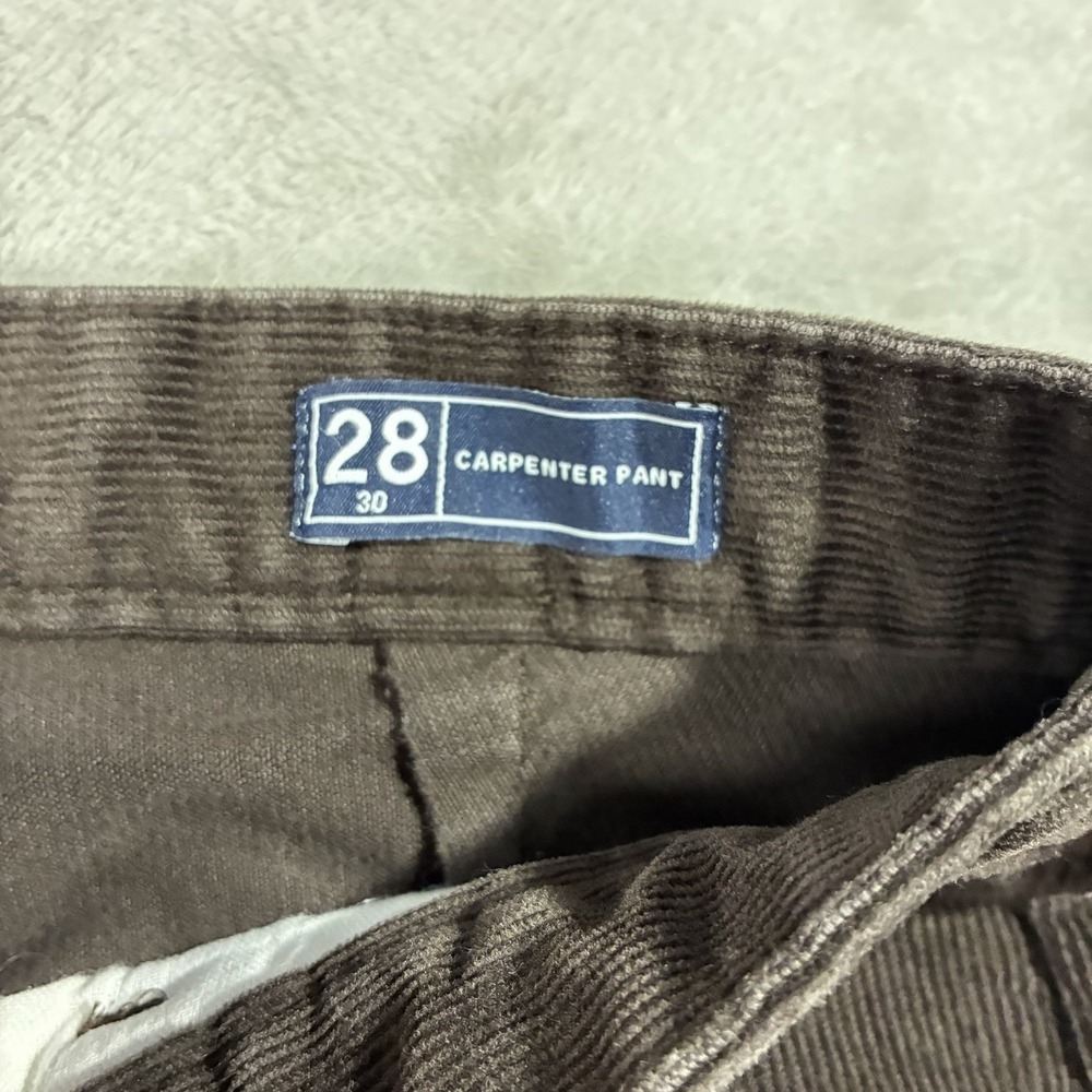 GAP Corduroy Carpenter Pant Chocolate Brown Women's 28 Dark Academia 90s Grunge - Picture 3 of 8